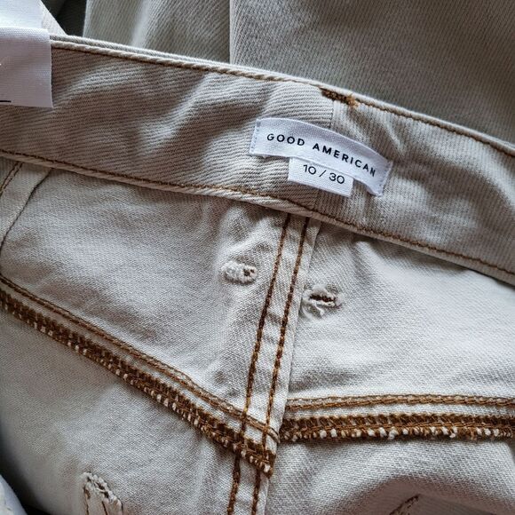 Good American High-Rise 5-Pocket Styling 100% Cotton Jeans in Bone001 - Picture 6 of 8